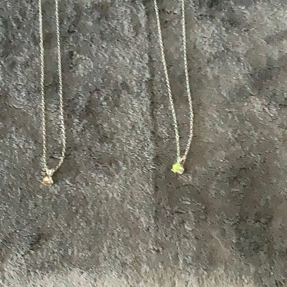NWT Set of 2 EFFY pendant necklaces: Peridot and Mystic Topaz - Picture 2 of 13